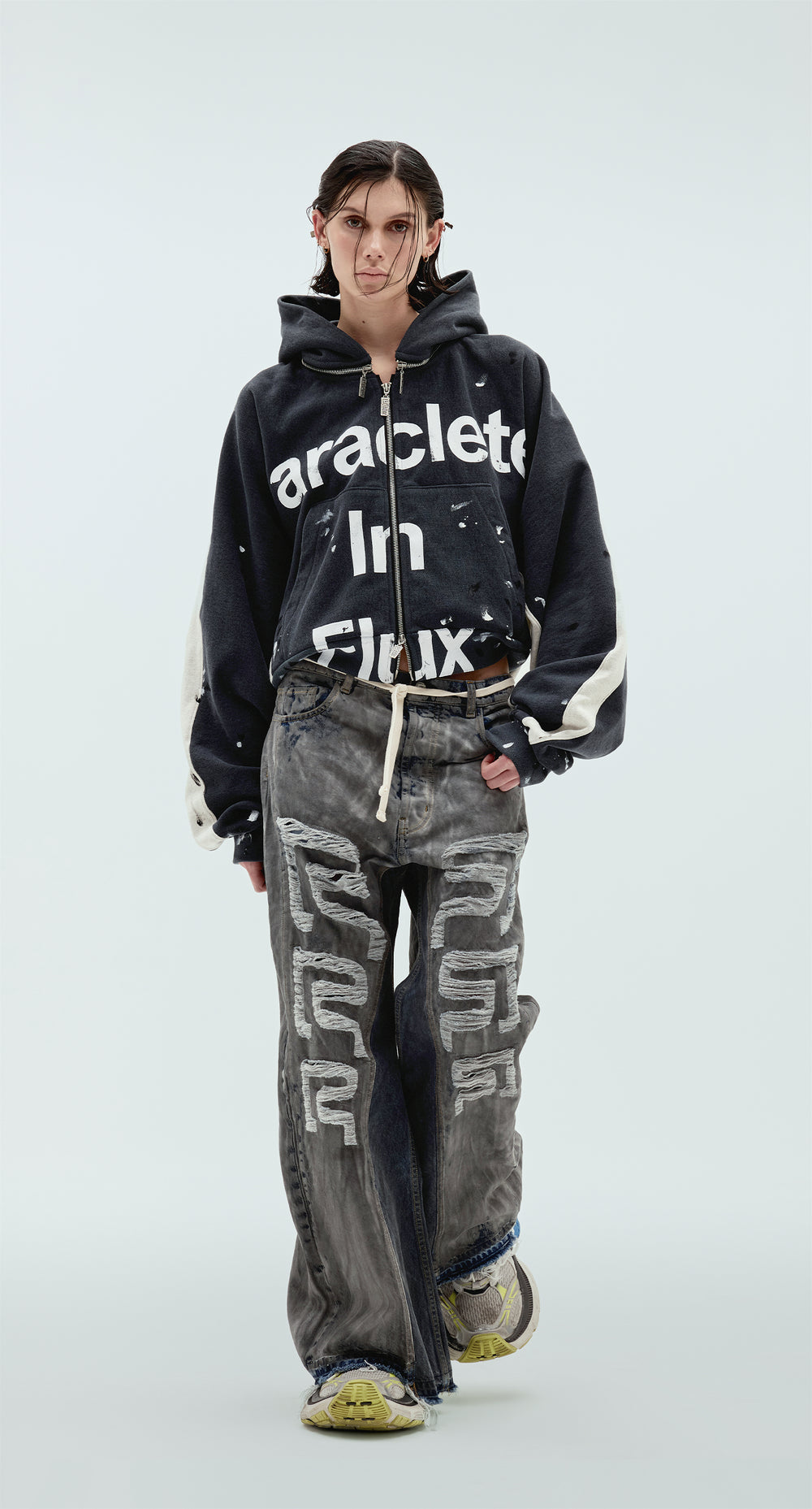 Paraclete In Flux Rose Zip Hoodie