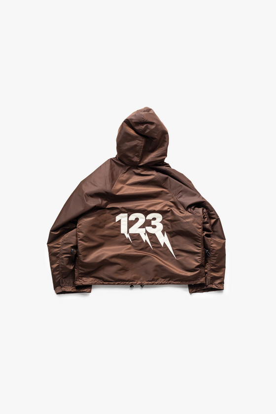 Brown Satin Flight Jacket